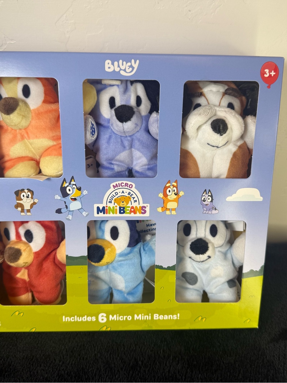 Build-A-Bear Workshop Bluey Micro Mini Beans 6-Piece Plush Set New in Box